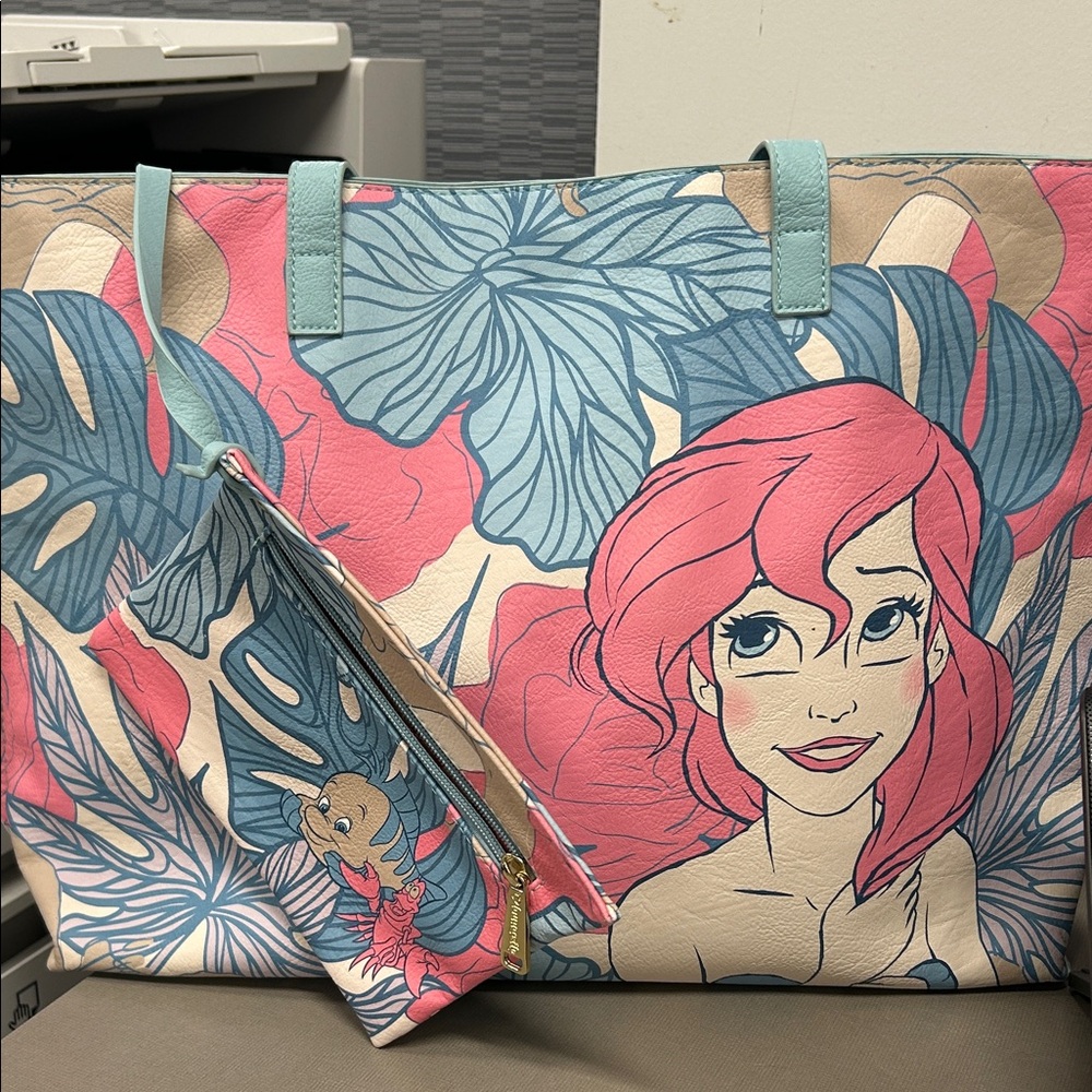 Loungefly Disney Ariel palm Printed Tote Bag